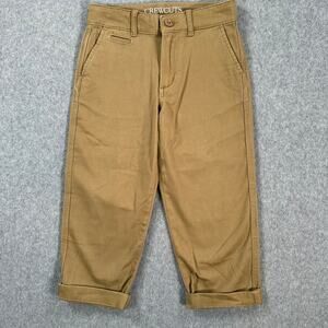 J. Crew Crewcuts Kids' Relaxed Fit Chino Pants Size 5 Khaki CB692 Adjustable